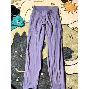 Purple Leggings with Pockets Athletic Yoga Pants Workout Gym Womens Size S